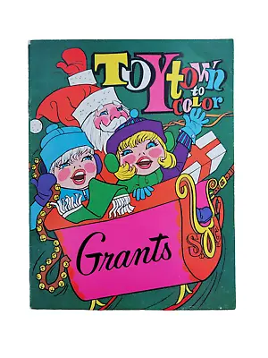 1950's W T Grant Giveaway Mini Comic Toy Town To Color Rare Vintage Christmas • $37.50