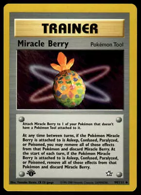 Pokemon Neo Genesis 94/111 Miracle Berry 1st Edition • $1.25