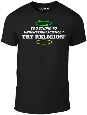 Too Stupid To Understand Science T Shirt - Funny T-shirt Religion Evolution God • £12.99