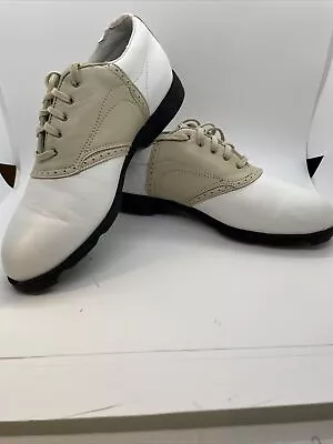 ETONIC LITES Womens White / Putty Saddle Golf Shoes #  8902 Sz 8M • $15