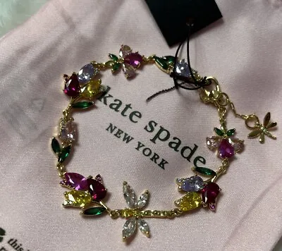 NWT Kate Spade Greenhouse Floral Dragonfly Bracelet Multicolor • $99.99