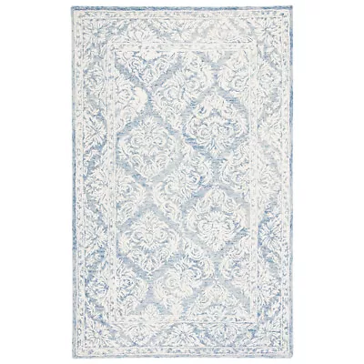 SAFAVIEH Metro MET865M Handmade Blue / Ivory Rug • $91.99