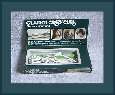 Clairol   CRAZY CURL   NIB Steam Styling Wand Made In Denmark 70s Vintage Unique • $120