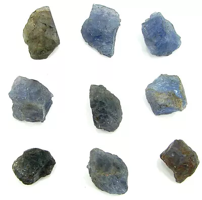 100.00 Ct Natural Raw Tanzanite Gemstone Rough Crystal Specimen 9 Pcs Lot - ZR09 • £15.46