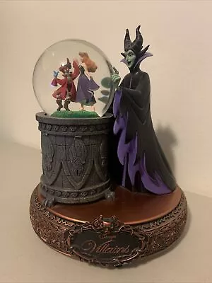 Disney Villains Maleficent Musical Rotating Snow Globe Sleeping Beauty • $379.99