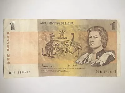 Australian Used $1 Note • $2.75