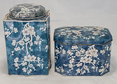 Vtg Design By Daher Long Island NY-2 Tin Containers -Made In England • $13.89