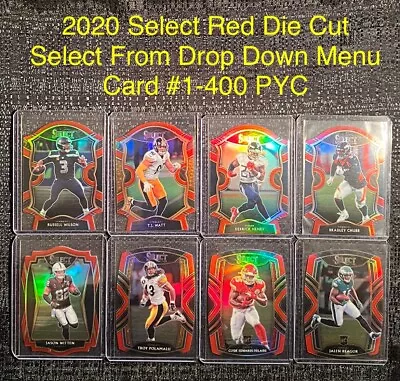 2020 Select Football Red Prizm Die Cut Complete Your Set You Pick Card #1-400 • $1.49