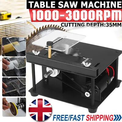 Mini Table Saw Bench DIY Woodworking Electric Blade Cutting Polishing Machine UK • £45.90