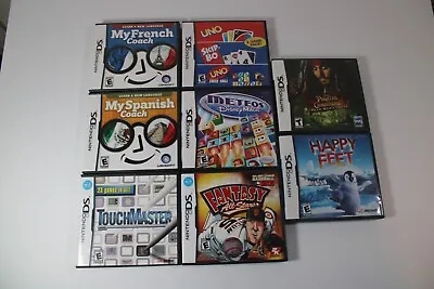 8 Game Lot:  Nintendo 3DS & DS All Games Complete: My French Coach Uno Disney • $48.99