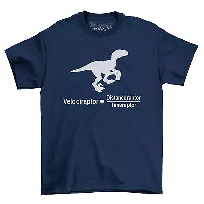 Funny Velociraptor Math Equation T-Shirt Dinosaur Lover Tee Geeky Science Shirt • £9.98