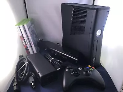 Microsoft Xbox 360 S 320 GB Console Model 1439 Kinect Bundle W/ Games Controller • $115