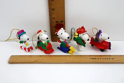 Vintage Lot Of 6 Snoopy Peanuts Charlie Brown Christmas Ornaments UFS • $35.99