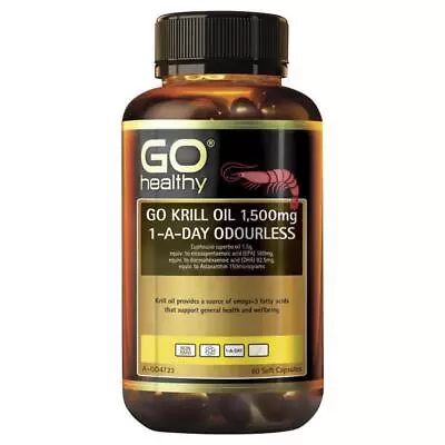 GO Healthy Krill Oil 1500mg 60 Capsules • $49.99