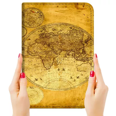 ( For IPad Air 4 10.9 Inch ) Art Flip Case Cover P23908 World Map • £11.15
