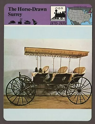 The Horse Drawn Surrey  Story Of America Transportation History Card • $5.95