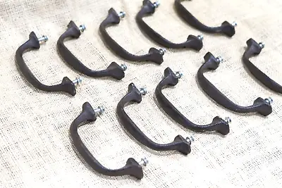 $24.99 • Buy 10 Cast Iron Handles Rustic Drawer Pulls 5 1/4  Long Pull ** Casting Flaws**