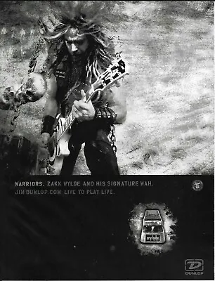 Dunlop WAH - ZAKK WYLDE Of BLACK LABEL SOCIETY OZZY  -  2005 Print Ad • $5.95