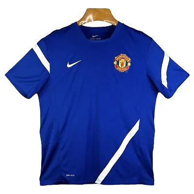 Nike Manchester United Jersey Men’s Large Blue Training Soccer Football 2011 • $39.99