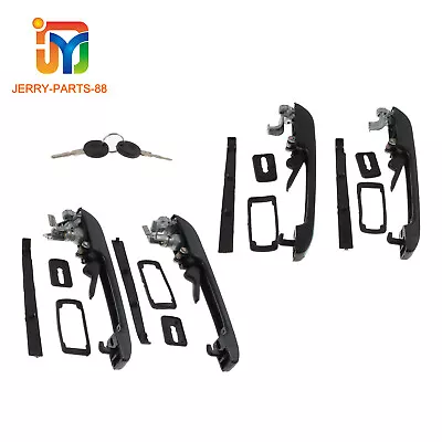 4Pcs Outer Door Handle With Keys For VW Jetta Golf Rabbit Quantum Scirocco • $47.79