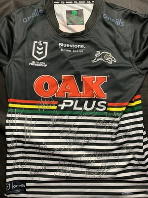 $5.50 • Buy Penrith Panthers Signed 2022 GRAND FINAL NRL Jersey *** Photo Proof ***