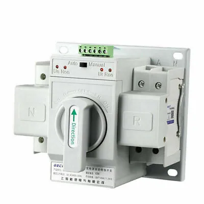 £49.99 • Buy 2P 63A Dual Power Automatic Transfer Switch For Generator Changeover Switch