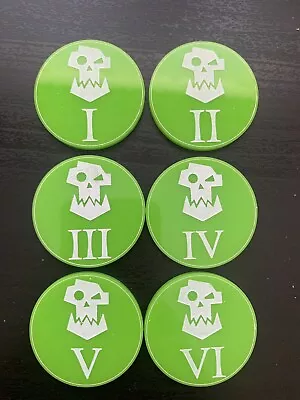 £9.50 • Buy Warhammer40k AOS  Orks, Freebooters, Ironjawz, Beast Snagga Objective Markers