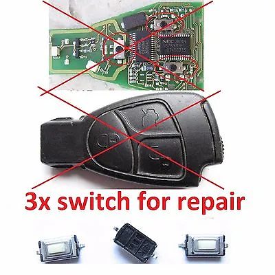 3 Micro Switch For Repair Remote Alarm Key Fob MERCEDES W168 W202 W203 W208 W210 • $10