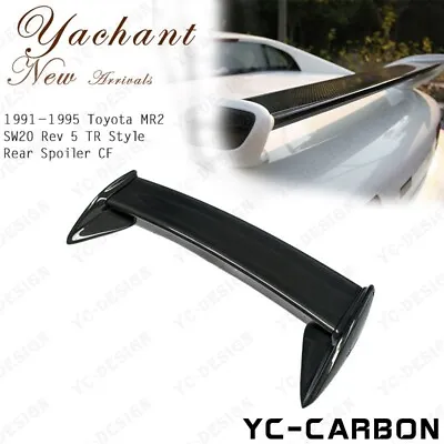 CARBON Rear Trunk Spoiler Kit For 91-95 Toyota MR2 SW20 Rev 5 TR-Style Wing • $601.58