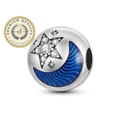 Blue Moon And Sun Clip Charm For Bracelet Stopper Charm • $32.99