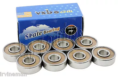 Set 8 608-2TS Skateboard Ceramic Bearing Sealed PREMIUM Ball Bearings PTFE Seals • $70.14