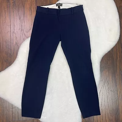 J. Crew Minnie Pants 2 Skinny Chino Navy Blue Stretch Side Zip Women's • $22