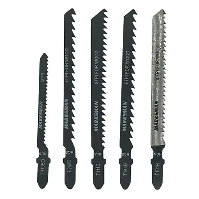 Jigsaw Blades Blade Set Bayonet Fixing Universal Bosch Makita Dewalt 5 Pcs Mixed • £2.75