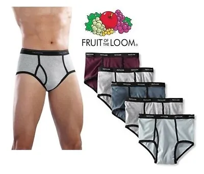 Fruit Of The Loom Men's Tagless Cotton Blend Mid-Rise Fashion Briefs Value Packs • $18.90