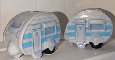 Ted Smith Ceramic Caravan Salt & Pepper Shakers Unused Condition • £17.50