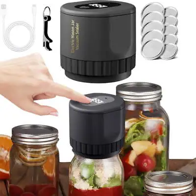 Electric Mason Jar Vacuum Sealer Kit For Wide Mouth And Regular Mouth Mason Jars • $19.95