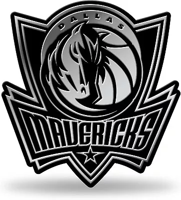 Dallas Mavericks Silver Chrome Color Auto Emblem Raised Molded Plastic 3.5... • $12.79