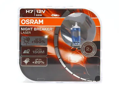 OPENBOX H7 Osram Night Breaker Laser Halogen Headlight Bulbs 64210NL MC114 • $19.99