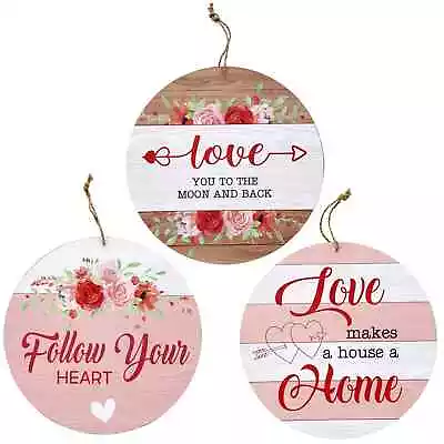 £2.92 • Buy Round Wall Signs  Show Your Love  Choose 1 From 3 Designs