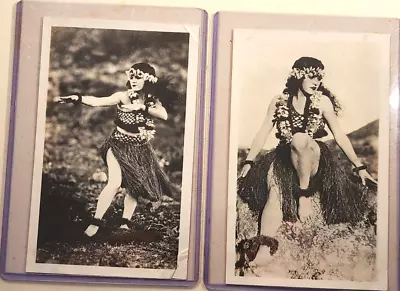 2 VINTAGE 1930's-40's SAME HULA DANCER B&W PHOTOS 3 1/2  X 5 3/4  N • $39.95
