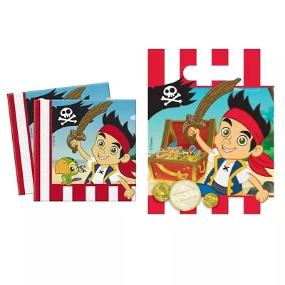 Jake And The Never Land Pirates Party - 40 Napkins And 30 Party Bags • £3.79