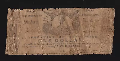 $1 CORPORATION Of WINCHESTER VIRGINIA 1861 OBSOLETE Confederate CURRENCY VA NOTE • $24.95