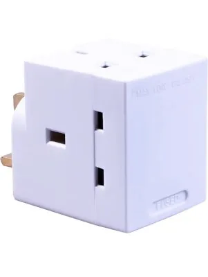 2 Way 3 Pin Adapter Socket Household Multi Plug Uk _mains 13amp Double Socket • £4.99