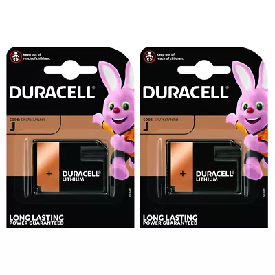£8.59 • Buy 4LR6 J Batteries Duracell J 4LR61 7K67 6V Medical X 2 Pack Long Expiry Alkaline