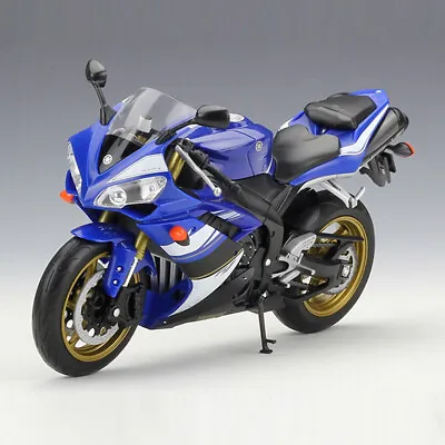 1/10 Yamaha YZF-R1 Motorcycle Diecast Model Toys Gift For Kids Boys Collection • £35.41