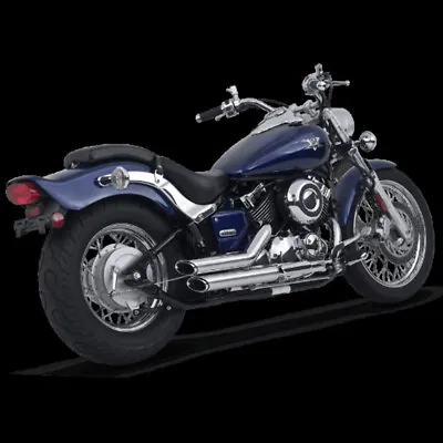 Vance And Hines Shortshots Staggered Exhaust Chrome Fit 04-05 Yamaha V-Star 650 • $568.51