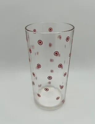 Vintage MCM SWANKY SWIG  Red Circles Drinking Glass 5” • $8.90