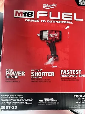 Milwaukee 2967-20 M18 FUEL 18V 1/2 In High Torque Impact Wrench With Friction... • $220