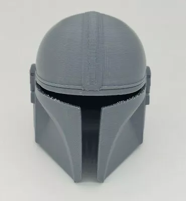 3D Printed 3  Mandalorian Helmet Star Wars Silver PLA Plastic • $16.99