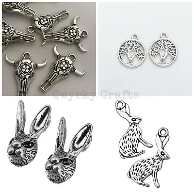 £2.25 • Buy Tibetan Silver Charms Pendants Jewellery Card Making Crafts Antique Colour LOT 2